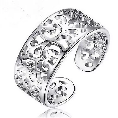 New 925 Solid Sterling Silver FILIGREE Adjustable  Toe Ring • $5.27