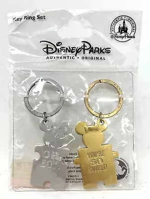 Disney Parks Mickey Mouse And Minnie Mouse Jigsaw Shaped Key Rings  Keytags • $12.95