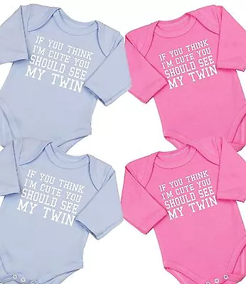 £15.99 • Buy BABYPREM Baby Clothes 2 X TWINS TWIN BOYS GIRLS Cute Bodysuits Vests Singlets