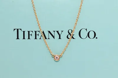 Vintage Tiffany And Co. Necklace. Elsa Peretti Diamond By The Yard Solitaire • $645