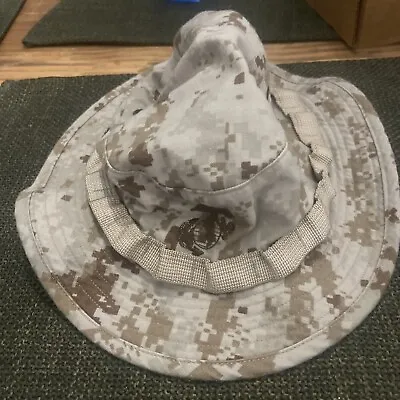 USMC Desert Camo Marpat Soft Cover Boonie Hat Size Large Uniform Military Field • $12
