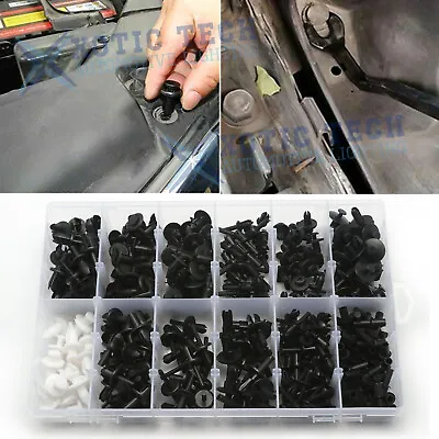 Auto Body Push Pin Rivet Fasteners Trim Moulding Clip Assortments Kit - 350Pcs • $18.98