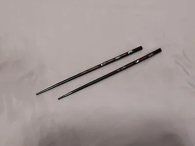 Japanese Hair Chop Sticks Mother Of Pearl Pre-owned Black  • $5
