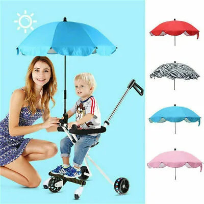 Baby Sun Umbrella Parasol Pram Pushchair Canopy Protect From Sun Rain Universal • £9.88