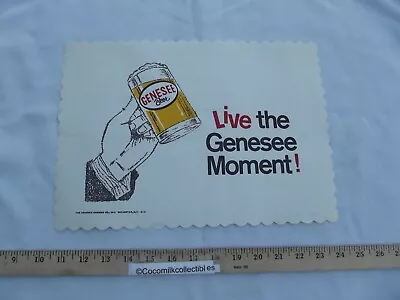 Vintage Paper Beer Tray Liner Genesee Beer Live The Genesee Moment Rochester NY  • $16.99