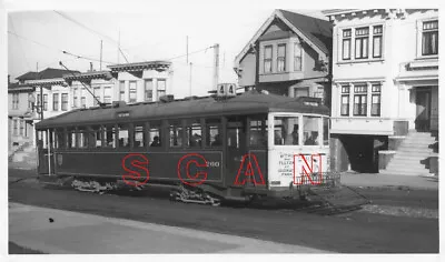 3aa306 Rp 1940 Market Street Railway Sf Car #260 On Sacramento Near Locust • $8.99