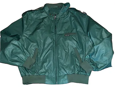 Members Only Vintage Style Bomber Jacket Coat Green Men's Size 46 Excellent Cond • $34.99