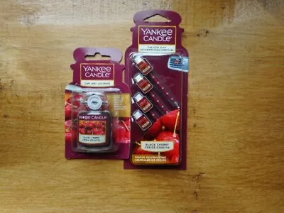 Yankee Candle Black Cherry Car Jar Vent Sticks Set • £6.50