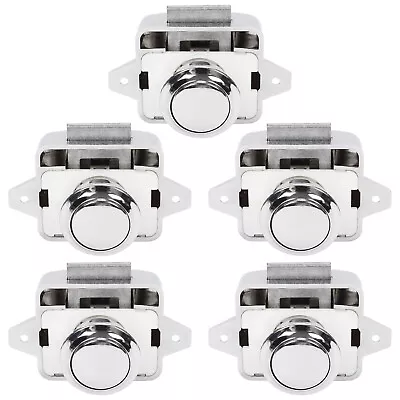 5x Push Button Catch Latch Knob Lock Drawer RV Caravan Furniture Door Cupboard • $24.99