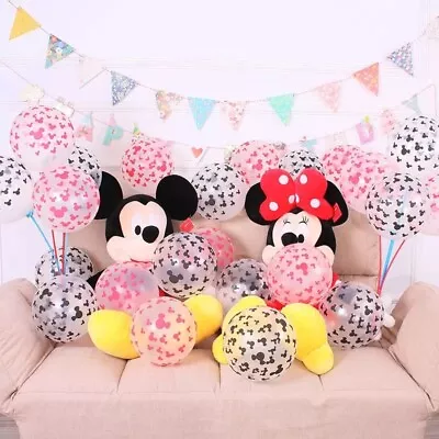 Disney Minnie Mickey Mouse Clear Birthday Party Supplies Latex Balloons Children • £0.99