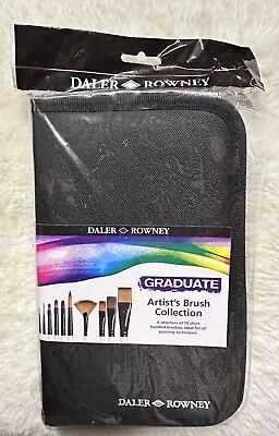 Daler Rowney Graduate Artists Paint Brush Collection & Case Brand New Sealed • £24.99