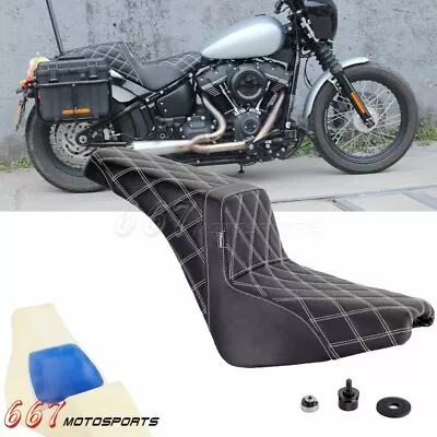 Motorcycle 2-Up Seat For Harley Softail FLDE FLHC FXST FLSL FXBB FXBBS 2018-2023 • $249.99