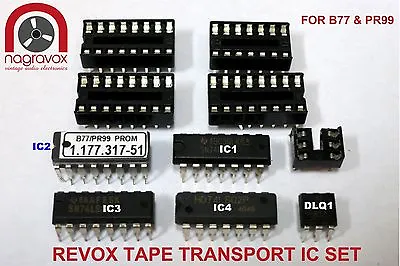 Revox B77 And PR99 Tape Transport IC Replacement Kit • $108
