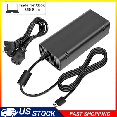 For Xbox 360 Slim Console Power Supply Brick AC Adapter Charger With Power Cord • $15.99