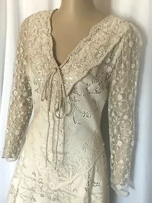 Ivory Martin McCrea Catalina Starr Ivory Lace Western Wedding Dress Size S • $450