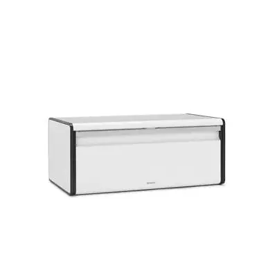 Brabantia Bread Box Fall Front Lid White Solid Steel Proper Ventilation 7.3 In H • $63.99