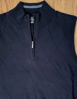 Brooks Brothers Vest Golf Men’s Large - Extra Fine Merino Wool 1/4 Zip Sweater • $17.99