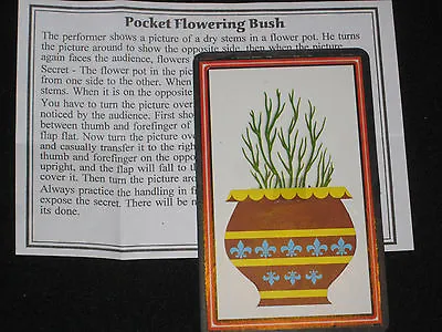 £5.40 • Buy Pocket Flowering Bush Magic Trick - Easy Close Up, Beginner Magic, Walk Around 