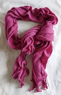 £19.50 • Buy Pure Collection Ladies 100% Cashmere Pink Soft Scarf With Ruffles. VGC