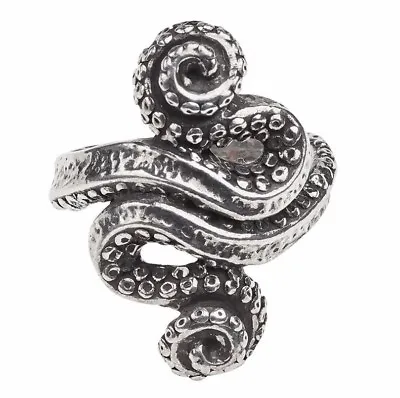 Kraken Fine Pewter Ring Octopus Sea Monster Squid Tentacles Alchemy Gothic R221 • $24.45