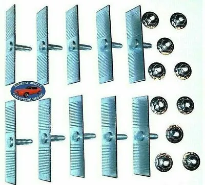 Ford 1/2 -2-1/2  Body Fender Door Belt Trim Moulding Molding Push Clips 10pcs Q • $14.99