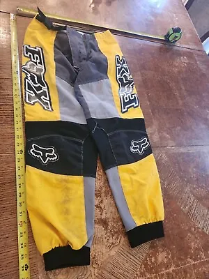 Fox Racing Tactic Motocross Pants  Black Yellow White (size 30) #S43 • $26.09