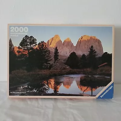 Vintage Ravensburger 2000 Piece Puzzle 1989 Alp Glow Photo Manfred Thonig #16643 • $24.99