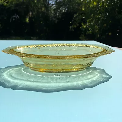 Oval Vegetable Bowl Vintage Patrician Spoke Amber Federal Glass 1933-1937 • $20