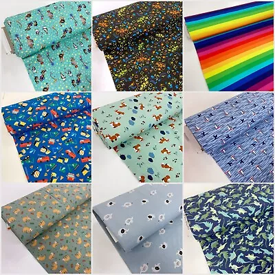 £7.25 • Buy Children's Cotton Jersey Fabric Stretch  Soft 4 Way Colourful Knit Dressmaking