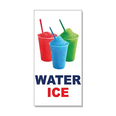 $9.49 • Buy Water Ice Blue Red Food Bar Restaurant Food Truck  DECAL STICKER Store Sign