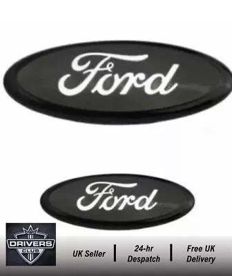 9  & 7  Compatible Ford Oval Badge Black Chrome TRANSIT RANGER Front & Rear • $32.53