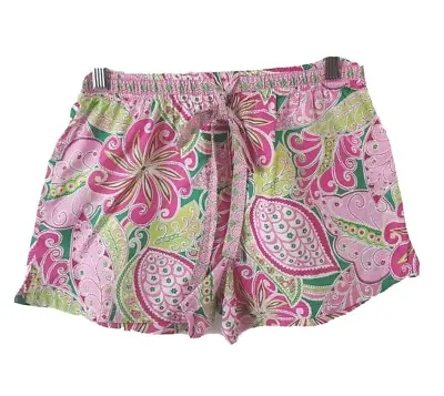 Vera Bradley Size S Womens Pink Paisley Sleep PJ Cotton Shorts Elastic Waist • $17.99