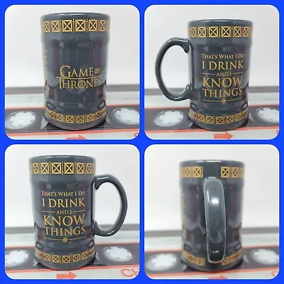 Game Of Thrones Ceramic Tall Mug Beer Stein 5.5”  I Drink & I Know Things Got • £14.99