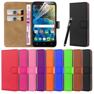 £4.45 • Buy Wallet Flip Book Leather Card Case Cover Pouch For Various Mobile Phones