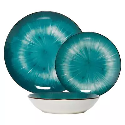 $69.99 • Buy Alex Liddy Eden New Bone China 12-Piece Dinner Set Teal