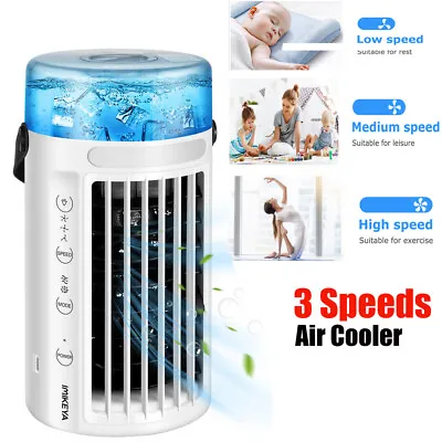 $39.59 • Buy Portable Mini Air Cooler Fan Desktop 8LED Air Conditioner Cooling Fan Humidifier