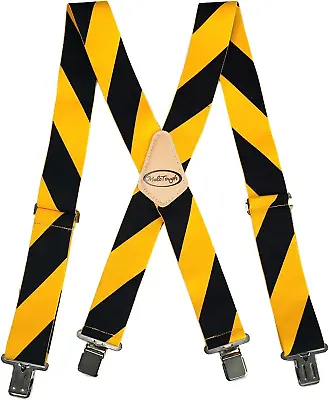Men'S Suspenders Fully Elastic 2 Inch Wide X Back Heavy Duty Work Suspenders • $23.98