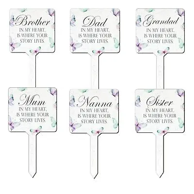 Memorial Garden Planter Sign Plaque -  Choose Design • £5.99