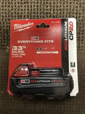 Milwaukee Red Lithium CP2.0 M18 Battery 48-11-1820 • $39.99