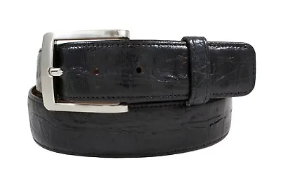 Genuine Handmade Black Crocodile Leather Belt  (Made In U.S.A) • $120