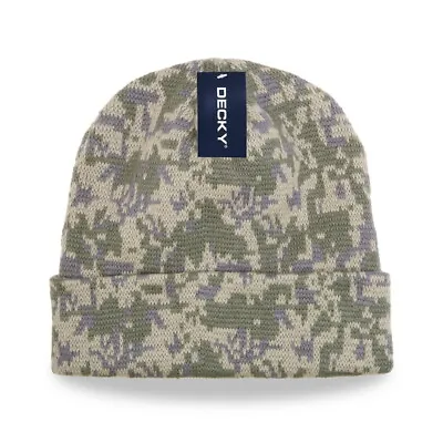 Military Digital ACU Camouflage Camo Cuff Watch Stocking Cap Beanie Stocking  • $8.96