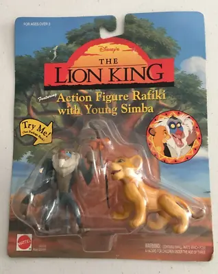 Vintage Mattel Disney The Lion King Action Figure Rafiki With Young Simba NEW • $24.99