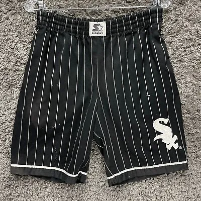 Vintage 90s Starter Chicago White Sox MLB PinStriped Shorts Rare Size Small • $99.95