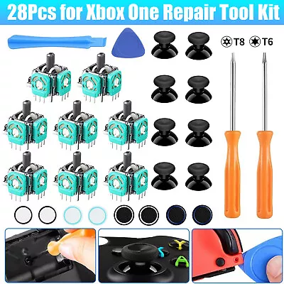 28X Repair Tool Kit For Xbox One Controller 3D Analog Joysticks Thumbsticks Caps • $11.48