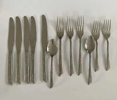 VINTAGE~  Silco GALAXY STARBURST Stainless Steel Flatware  12 PCs • $25