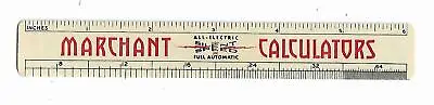 1939 Advertising Premium Celluloid Calendar Ruler Marchant Electric Calculators • $16.25