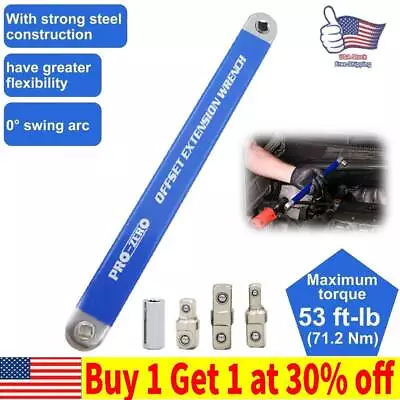 Spanner Extension Wrench Set Offset Ratchet Spanner Extender With Adapters 39cm✅ • $40.99