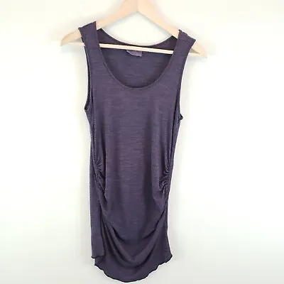 Michael Stars Maternity Women's Purple Shimmer Sleeveless Ruched Dress One Size • $18
