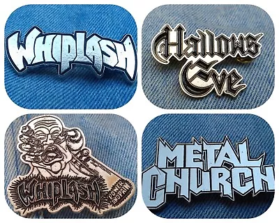 Metal Church Hallows Eve Whiplash Logo Pin Badge Thrash Metal Metallica Megadeth • $11.50