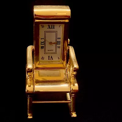 Rocking Chair Miniature Quartz Clock - Not Tested • $10